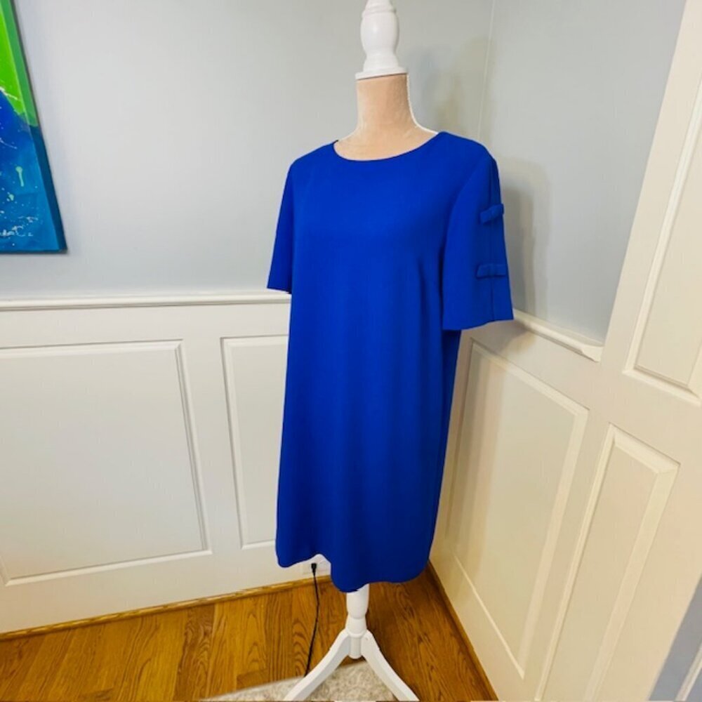 Tyler Boe Midi Shift Dress Wrinkle Resistant Career Professional Large - Picture 2 of 12